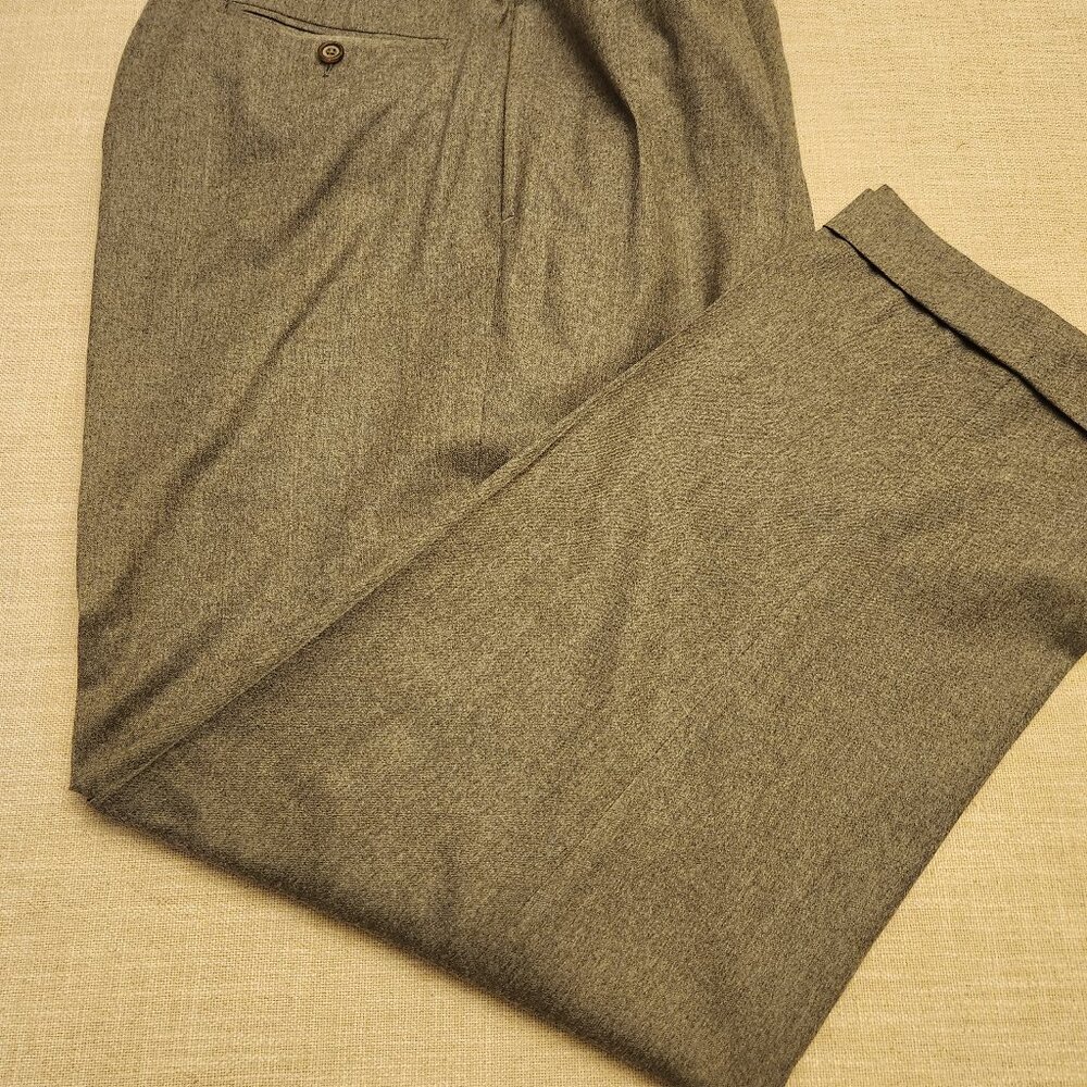 VTG 90's Harold Powell 100% Wool Pleated Front Pants Sz 38/31.